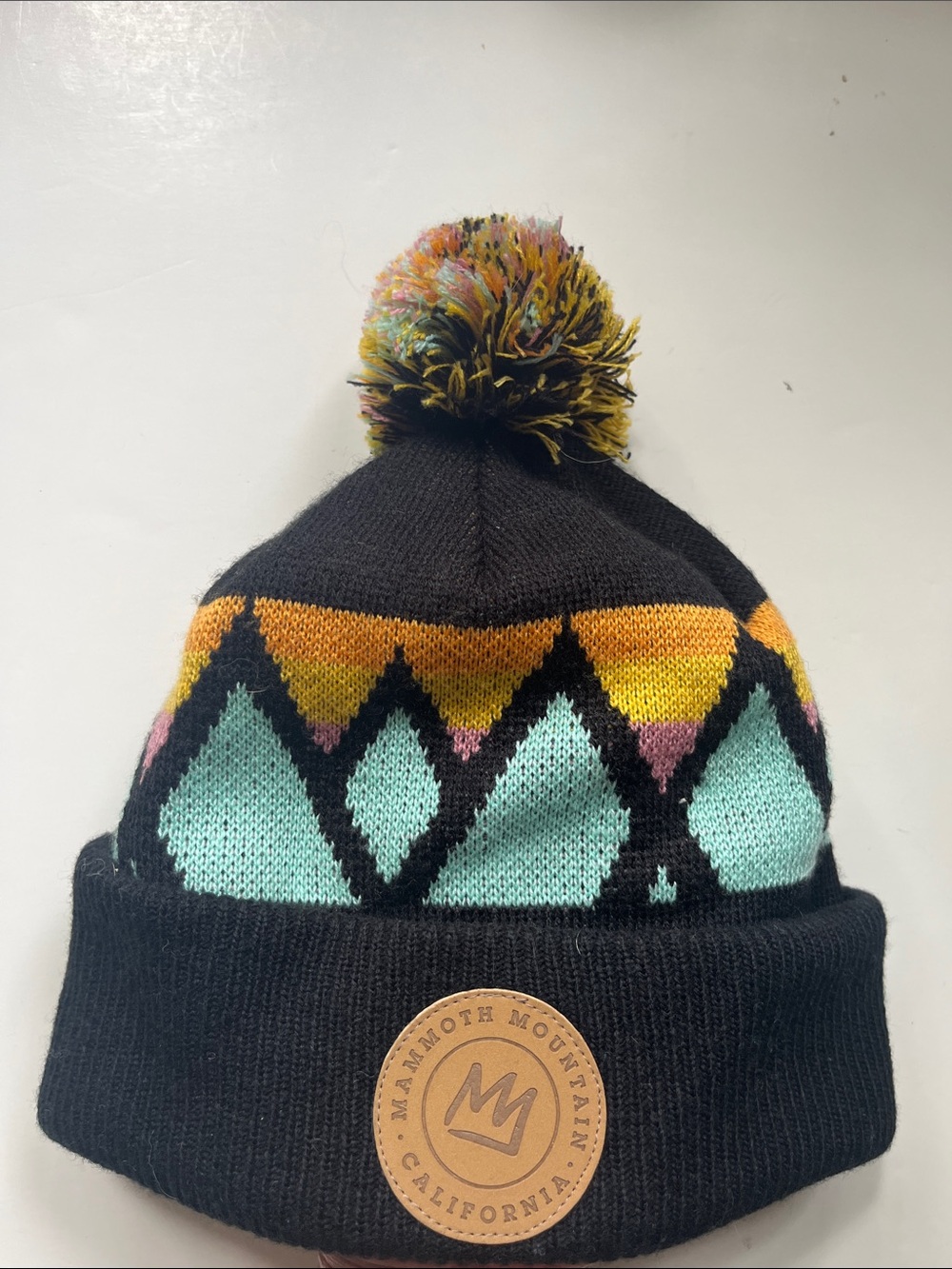 Mammoth Mountain California Winter Hat-Mountain Pattern